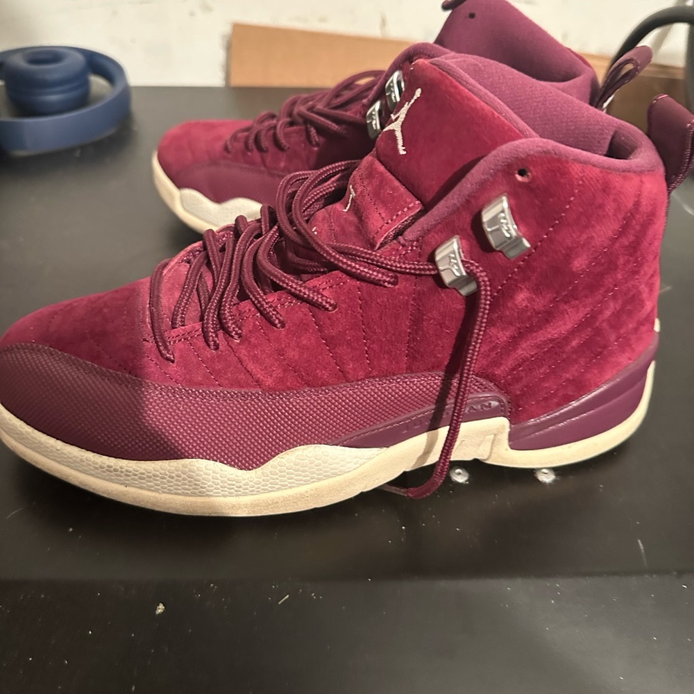 Jordan Athletic Shoes in Burgundy and Cream